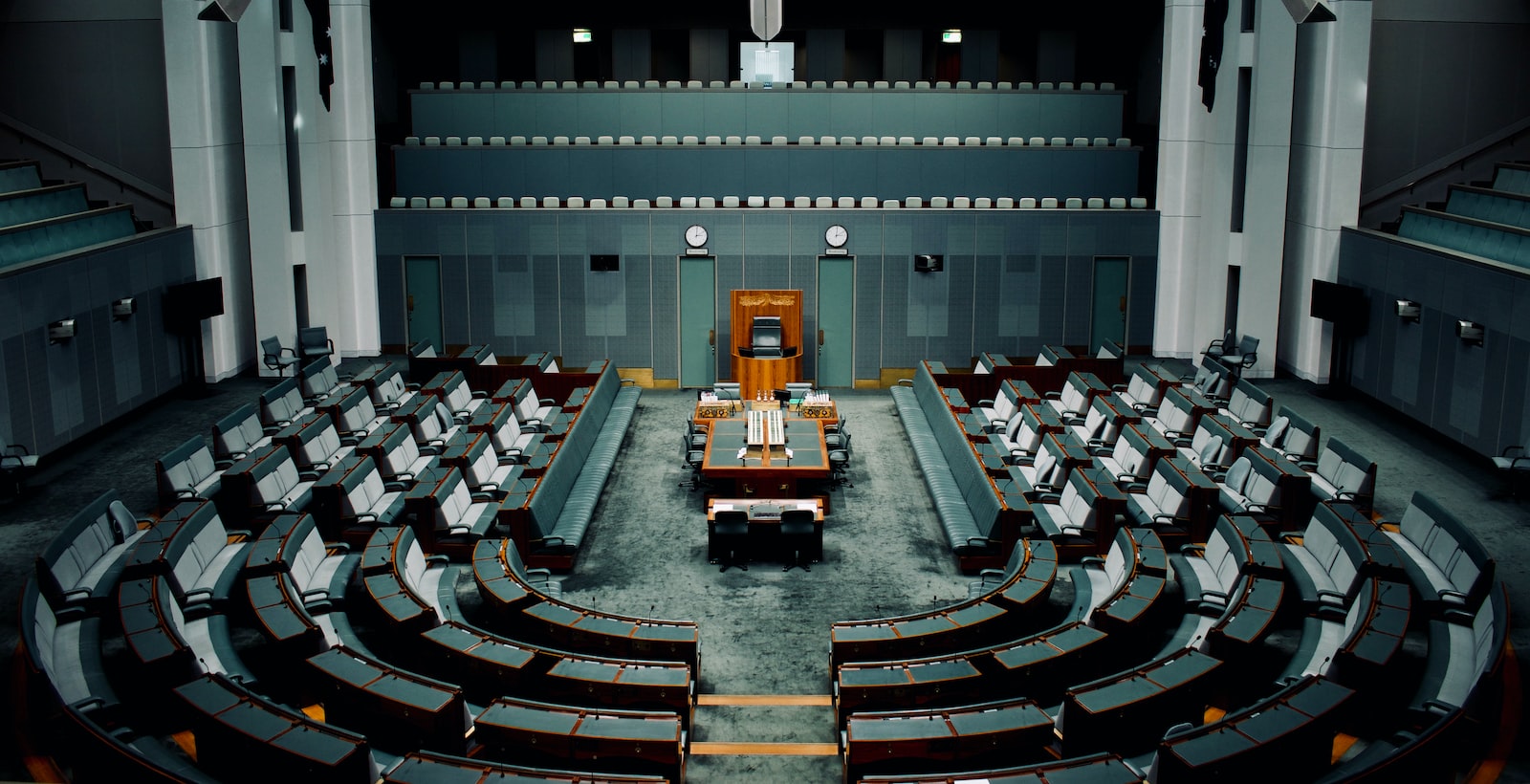 tables and chairs inside the hall